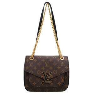Louis Vuitton Monogram Leather Brown Passy Chain Shoulder Bag